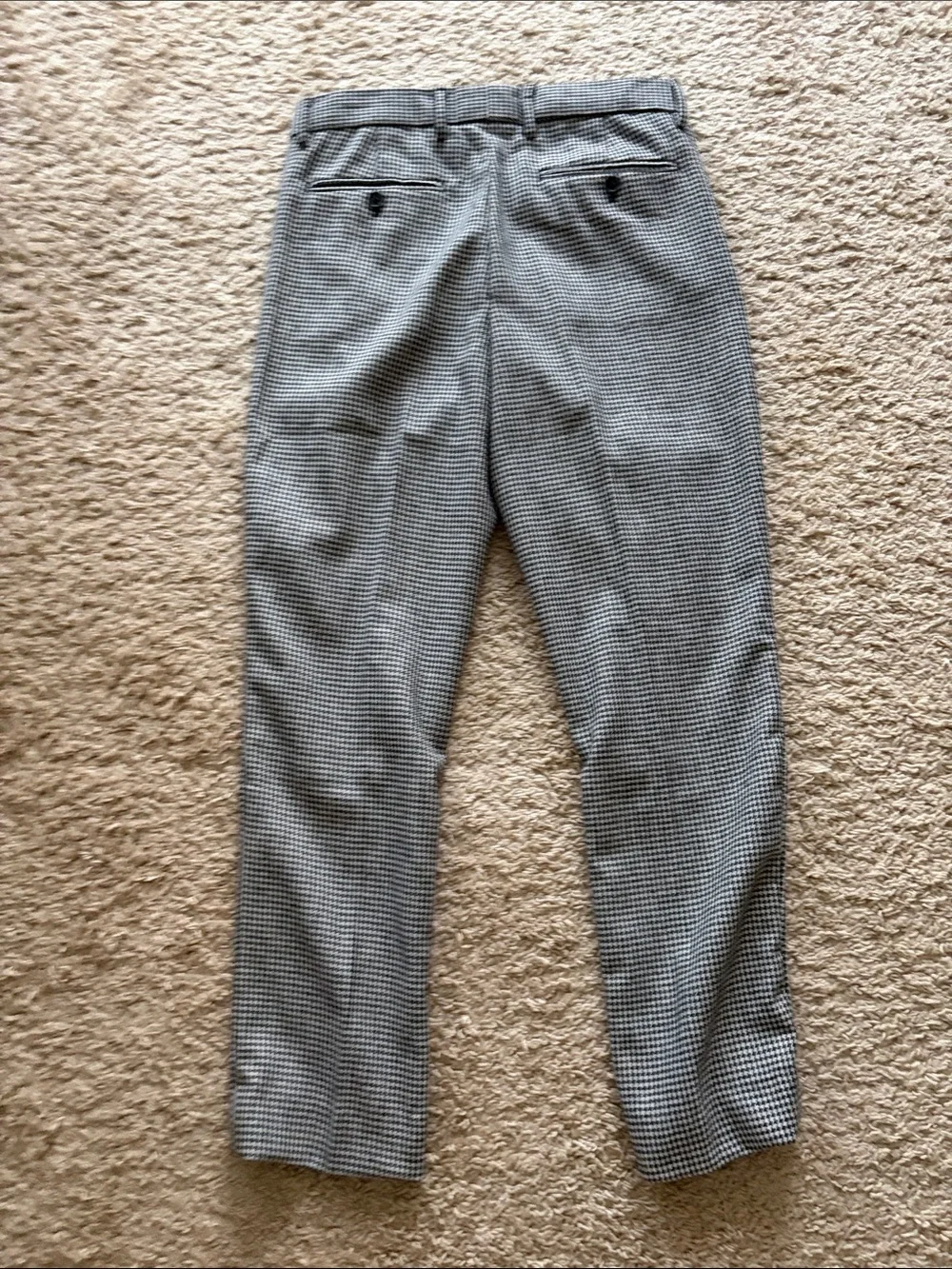 Banana Republic Black and White Micro Houndstooth Wool Pants 29x30